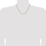 Gold (14K) Semi-Solid Beveled Paperclip Link Chain - 14k Yellow Gold / 18 in / 2.2 mm