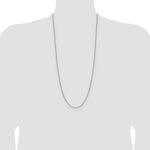 Gold (14K) Semi-Solid Beveled Paperclip Link Chain - 14k White Gold / 30 in / 2.2 mm