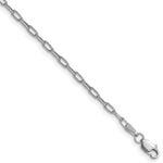 Gold (14K) Semi-Solid Beveled Paperclip Link Chain - 14k White Gold / 16 in / 2.2 mm