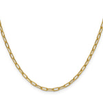 Gold (14K) Semi-Solid Beveled Paperclip Link Chain - 14k Yellow Gold / 16 in / 2.97 mm