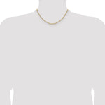 Gold (14K) Semi-Solid Beveled Paperclip Link Chain - 14k Yellow Gold / 16 in / 2.97 mm