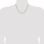 Gold (14K) Semi-Solid Beveled Paperclip Link Chain - 14k Yellow Gold / 18 in / 2.97 mm