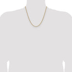 Gold (14K) Semi-Solid Beveled Paperclip Link Chain - 14k Yellow Gold / 20 in / 2.97 mm
