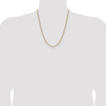 Gold (14K) Semi-Solid Beveled Paperclip Link Chain - 14k Yellow Gold / 22 in / 2.97 mm