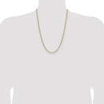 Gold (14K) Semi-Solid Beveled Paperclip Link Chain - 14k Yellow Gold / 24 in / 2.97 mm