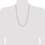 Gold (14K) Semi-Solid Beveled Paperclip Link Chain - 14k Yellow Gold / 26 in / 2.97 mm