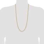 Gold (14K) Semi-Solid Beveled Paperclip Link Chain - 14k Yellow Gold / 30 in / 2.97 mm