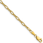 Gold (14K) Semi-Solid Beveled Paperclip Link Chain - 14k Yellow Gold / 16 in / 2.97 mm