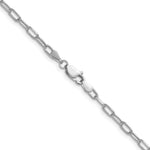 Gold (14K) Semi-Solid Beveled Paperclip Link Chain - 14k White Gold / 16 in / 2.97 mm