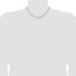 Gold (14K) Semi-Solid Beveled Paperclip Link Chain - 14k White Gold / 16 in / 2.97 mm