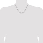 Gold (14K) Semi-Solid Beveled Paperclip Link Chain - 14k White Gold / 18 in / 2.97 mm