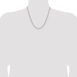 Gold (14K) Semi-Solid Beveled Paperclip Link Chain - 14k White Gold / 20 in / 2.97 mm