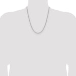 Gold (14K) Semi-Solid Beveled Paperclip Link Chain - 14k White Gold / 22 in / 2.97 mm