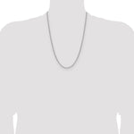 Gold (14K) Semi-Solid Beveled Paperclip Link Chain - 14k White Gold / 24 in / 2.97 mm