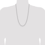 Gold (14K) Semi-Solid Beveled Paperclip Link Chain - 14k White Gold / 26 in / 2.97 mm