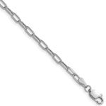 Gold (14K) Semi-Solid Beveled Paperclip Link Chain - 14k White Gold / 16 in / 2.97 mm