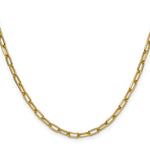 Gold (14K) Semi-Solid Beveled Paperclip Link Chain - 14k Yellow Gold / 16 in / 3.68 mm