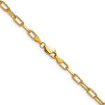 Gold (14K) Semi-Solid Beveled Paperclip Link Chain - 14k Yellow Gold / 16 in / 3.68 mm