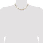 Gold (14K) Semi-Solid Beveled Paperclip Link Chain - 14k Yellow Gold / 16 in / 3.68 mm