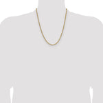 Gold (14K) Semi-Solid Beveled Paperclip Link Chain - 14k Yellow Gold / 22 in / 3.68 mm