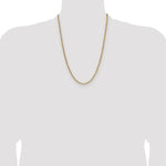 Gold (14K) Semi-Solid Beveled Paperclip Link Chain - 14k Yellow Gold / 24 in / 3.68 mm