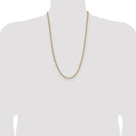 Gold (14K) Semi-Solid Beveled Paperclip Link Chain - 14k Yellow Gold / 26 in / 3.68 mm