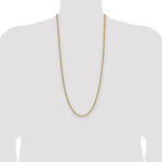 Gold (14K) Semi-Solid Beveled Paperclip Link Chain - 14k Yellow Gold / 30 in / 3.68 mm