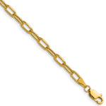 Gold (14K) Semi-Solid Beveled Paperclip Link Chain - 14k Yellow Gold / 16 in / 3.68 mm