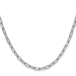 Gold (14K) Semi-Solid Beveled Paperclip Link Chain - 14k White Gold / 16 in / 3.68 mm