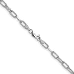 Gold (14K) Semi-Solid Beveled Paperclip Link Chain - 14k White Gold / 16 in / 3.68 mm