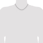 Gold (14K) Semi-Solid Beveled Paperclip Link Chain - 14k White Gold / 16 in / 3.68 mm