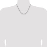 Gold (14K) Semi-Solid Beveled Paperclip Link Chain - 14k White Gold / 18 in / 3.68 mm