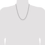 Gold (14K) Semi-Solid Beveled Paperclip Link Chain - 14k White Gold / 22 in / 3.68 mm