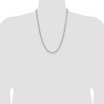 Gold (14K) Semi-Solid Beveled Paperclip Link Chain - 14k White Gold / 24 in / 3.68 mm
