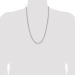 Gold (14K) Semi-Solid Beveled Paperclip Link Chain - 14k White Gold / 26 in / 3.68 mm