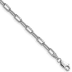 Gold (14K) Semi-Solid Beveled Paperclip Link Chain - 14k White Gold / 16 in / 3.68 mm