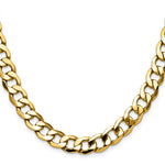 Gold (10K & 14K) Semi-Solid Curb Link Chain - 14k Yellow Gold / 20 in / 11.2 mm