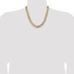 Gold (10K & 14K) Semi-Solid Curb Link Chain - 14k Yellow Gold / 20 in / 11.2 mm