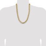 Gold (10K & 14K) Semi-Solid Curb Link Chain - 14k Yellow Gold / 24 in / 11.2 mm