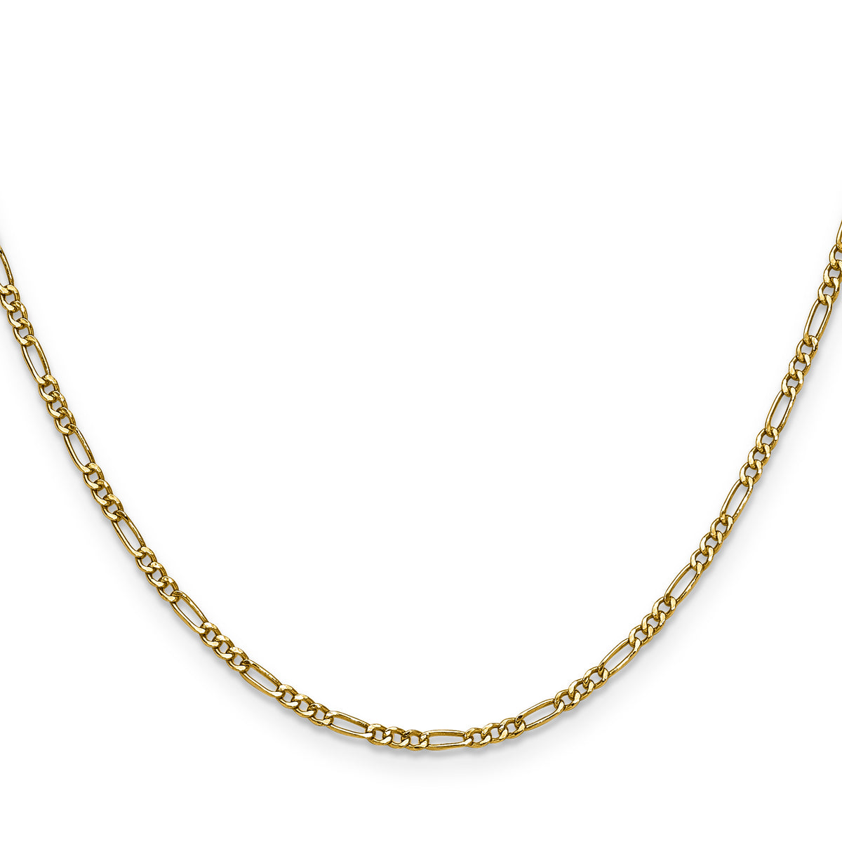 Gold (10K & 14K) Semi-Solid Figaro Chain - 14k Yellow Gold / 16 in / 1.9 mm