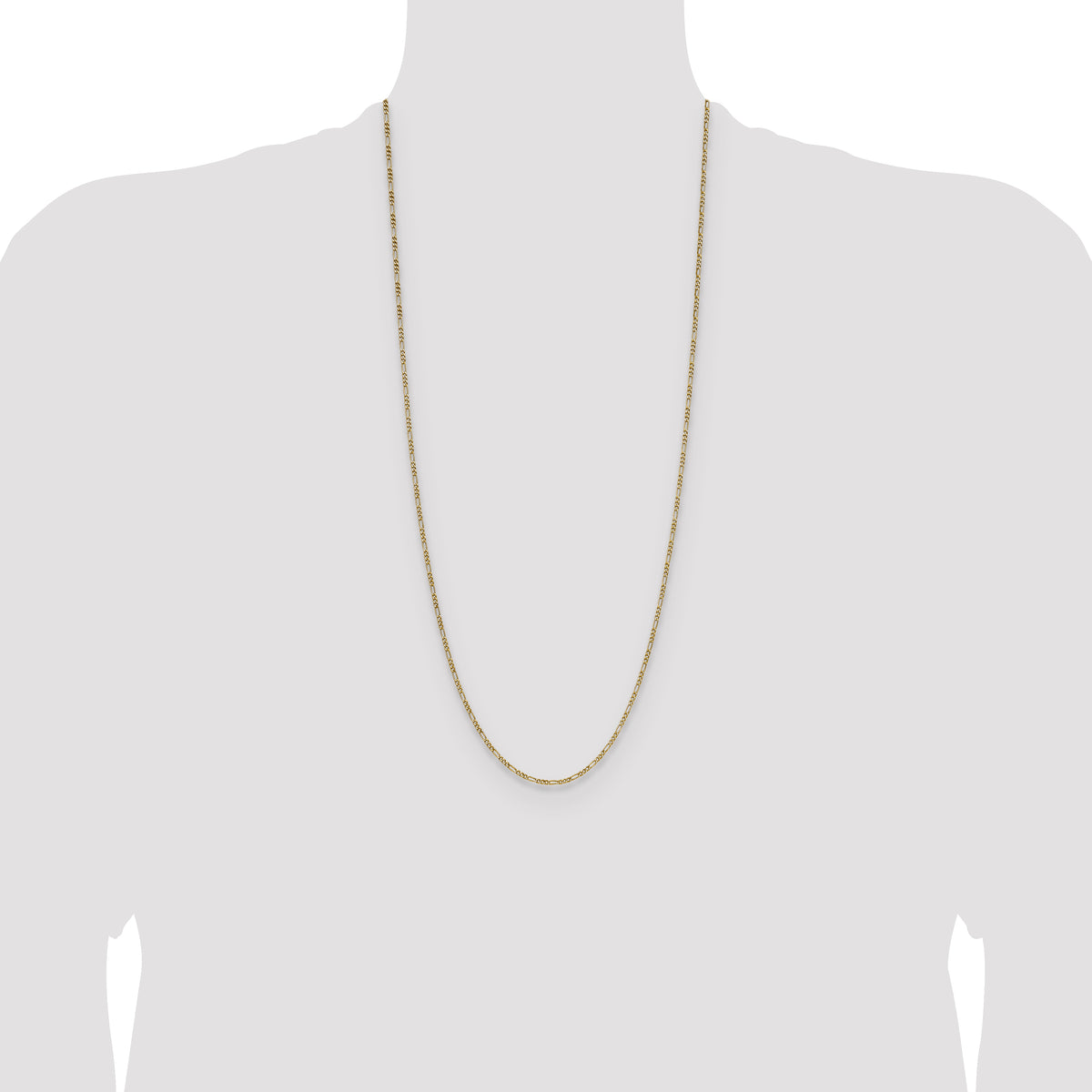 Gold (10K & 14K) Semi-Solid Figaro Chain - 14k Yellow Gold / 30 in / 1.9 mm