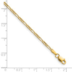 Gold (10K & 14K) Semi-Solid Figaro Chain Bracelet - 14k Yellow Gold / 8 in / 1.9 mm