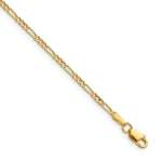 Gold (10K & 14K) Semi-Solid Figaro Chain - 14k Yellow Gold / 16 in / 1.9 mm