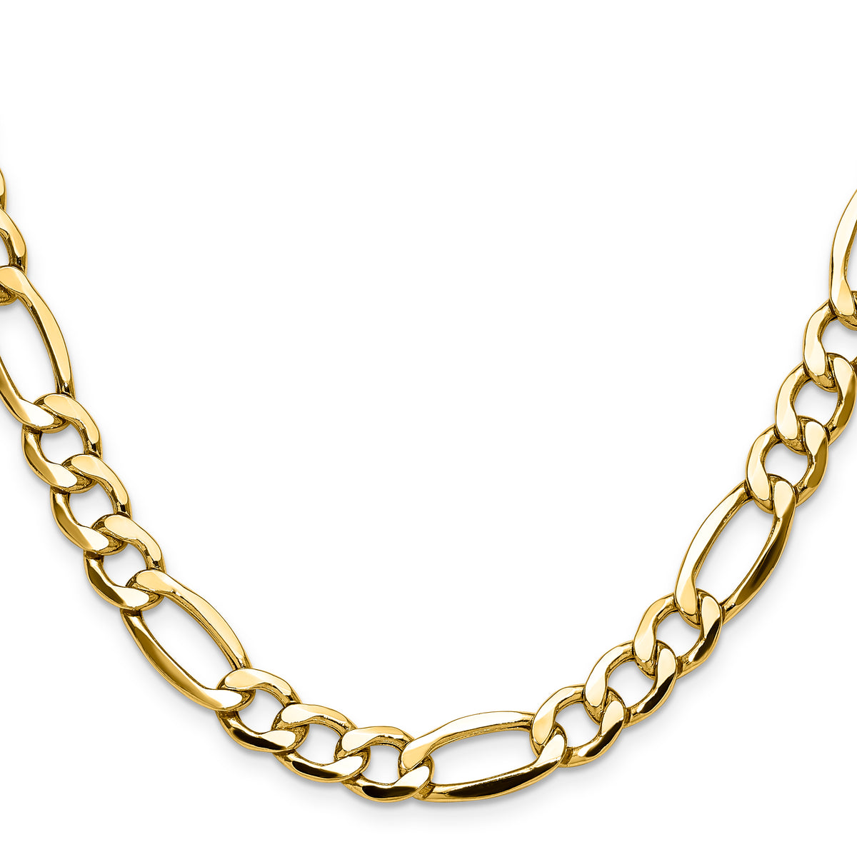 Gold (10K & 14K) Semi-Solid Figaro Chain - 14k Yellow Gold / 20 in / 9.46 mm