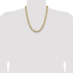 Gold (10K & 14K) Semi-Solid Figaro Chain - 14k Yellow Gold / 22 in / 9.46 mm