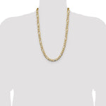 Gold (10K & 14K) Semi-Solid Figaro Chain - 14k Yellow Gold / 26 in / 9.46 mm