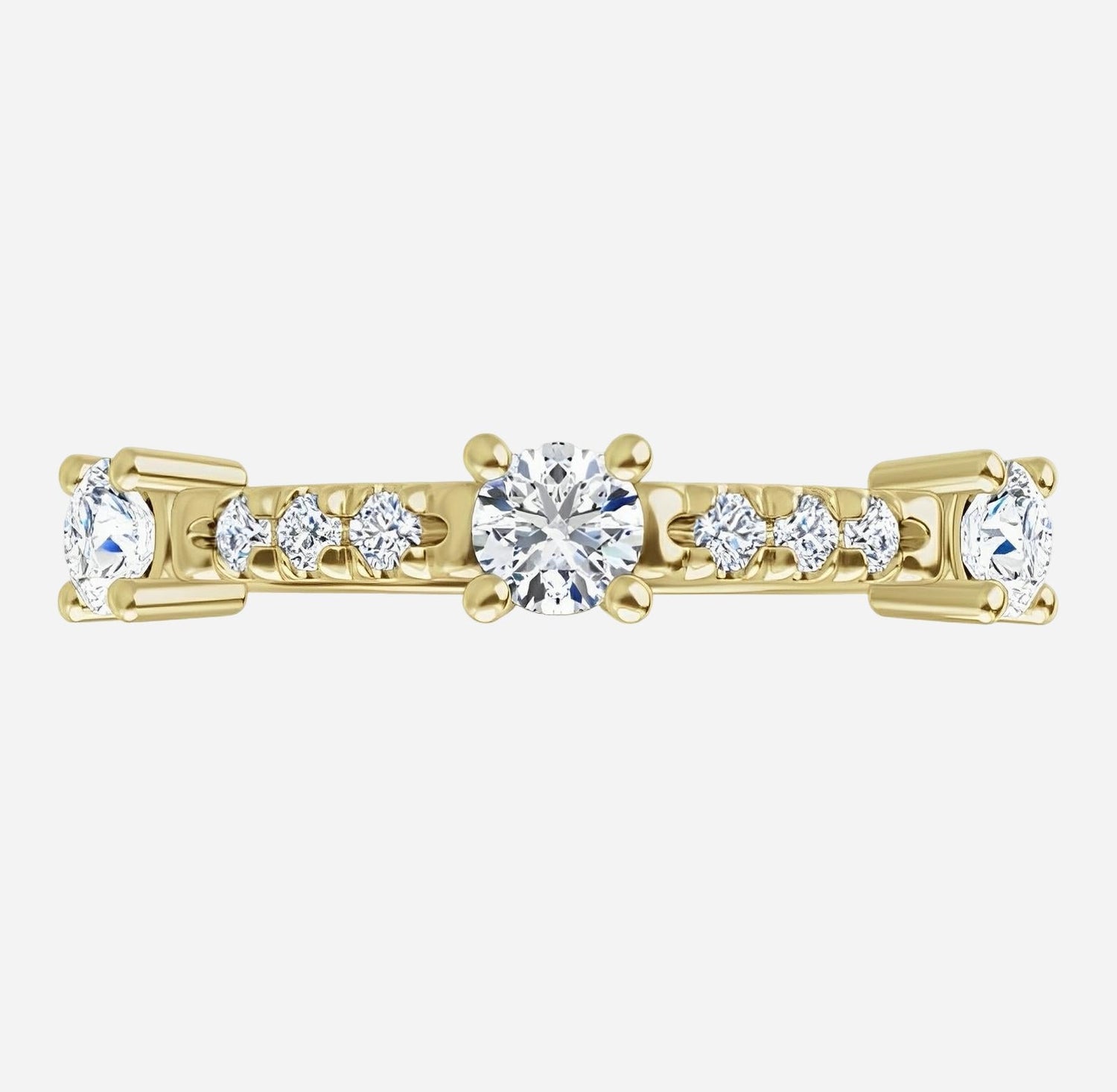 Diamond band, white gold and diamonds