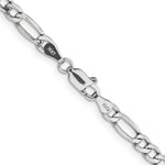 Gold (10K & 14K) Semi-Solid Figaro Chain - 14k White Gold / 16 in / 4.4 mm