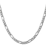 Gold (10K & 14K) Semi-Solid Figaro Chain - 14k White Gold / 16 in / 5.75 mm