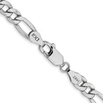 Gold (10K & 14K) Semi-Solid Figaro Chain - 14k White Gold / 16 in / 5.75 mm